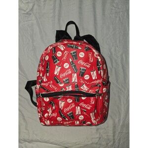 Coca cola brand coke bottle coke can print mini backpack purse bookbag!